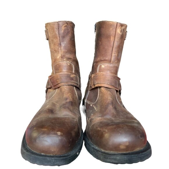 Lavorazione Artigiana Natha Coach Brown Nubuck Leather Ankle Boots Mens 12 D - Picture 5 of 16